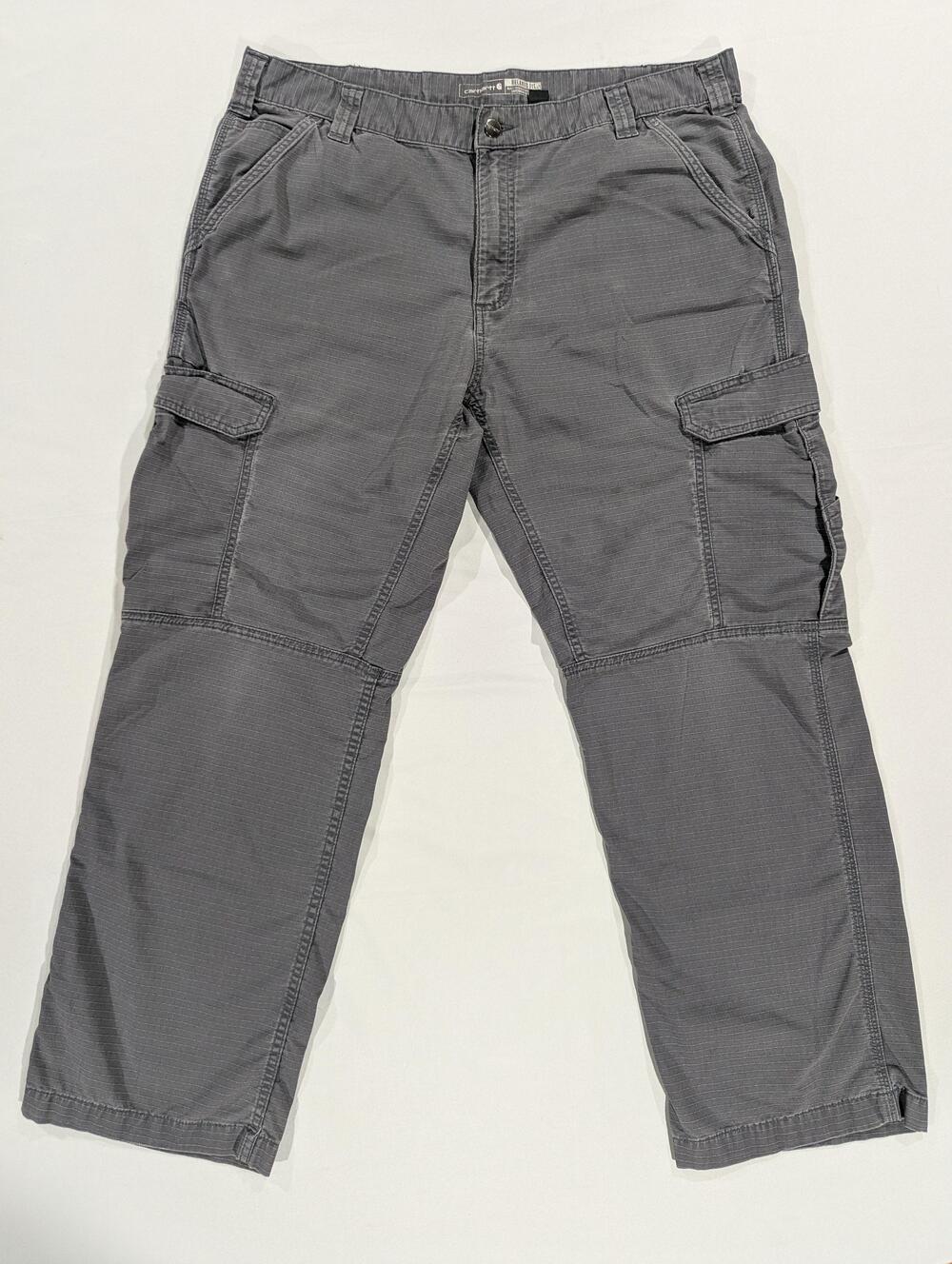 Carhartt Cargo Pants Mens 40x30 Gray Relaxed Fit Lightweight Canvas Workwear